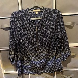 Navy Michael Kors blouse size 8